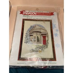 Silent Night Christmas Crewel Embroidery Kit 1979 Vintage Unopened Paragon 6525